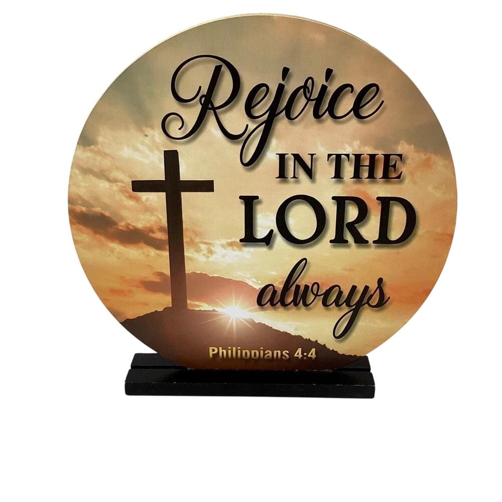 Religious Table Decor : Rejoice in the Lord